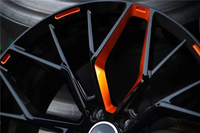 Jantes forgées de taille et de couleur personnalisées 19 20 21 22 pouces 5*112 5*112 Roues forgées concaves bleu orange pour jantes Dodge Charger