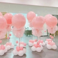 Kit de support de colonne de ballons réglable, tour télescopique en plastique réutilisable, design écologique, montage facile, pour table d'Halloween