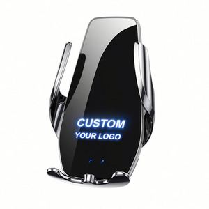 Support de téléphone magnétique pour voiture avec logo personnalisé, fixation sur grille d'aération, support de téléphone portable pour voiture avec charge sans fil - Product Image 1