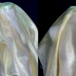 Voile de tête Lolita en organza doré brillant de qualité supérieure, <span class=keywords><strong>prix</strong></span> d'usine, pour robe de danse pour fille, fête, style nuptial, voile d'ambiance, cosplay - Product Image 5