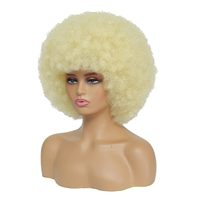 Nouvelle perruque bouclée afro pour bal masqué, effet volumineux, avec dentelle sans colle et densité de 250 %