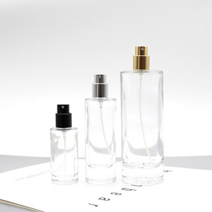Envases de Perfume de Vidrio Blanco Cristalino de 30 ml y 100 ml, Botellas Redondas con Cierre de Bayoneta para Rellenar y Rociar Cosméticos - Product Image 3