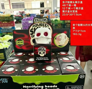 ของเล่นบีบคลายเครียดรูปหัวกะโหลกยางนิ่ม TPR สำหรับฮาโลวีน - Product Image 5
