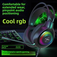 Casque de jeu filaire FV-G96 adapté aux écouteurs de jeux d'ordinateur produit de vente chaude casque antibruit lumineux