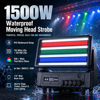 Projecteur LED mobile puissant 1500W pour extérieur, lumière stroboscopique IP65 RGBW à pixels pour événements extérieurs, concerts et éclairage de scène