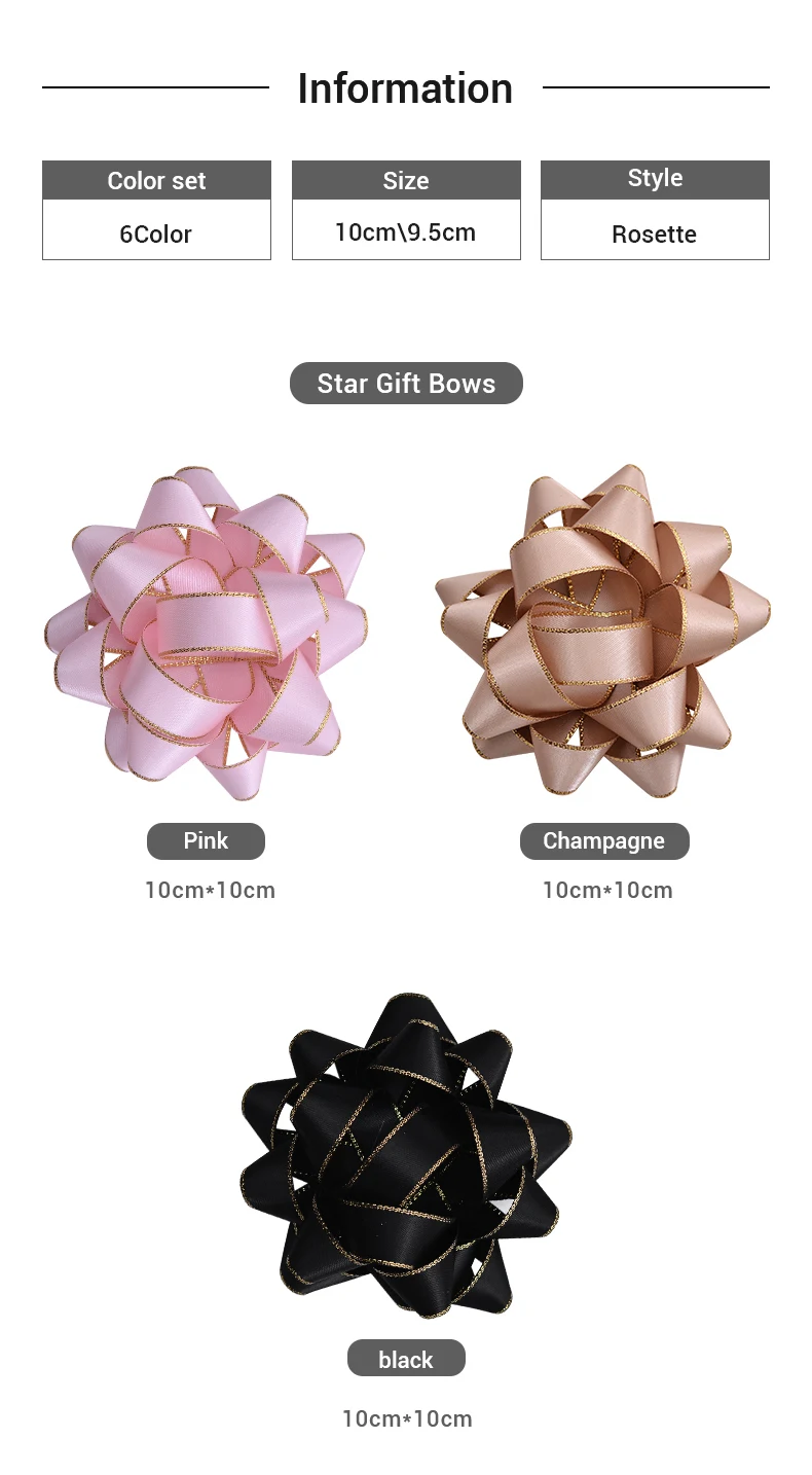 Yama Ribbon 9.5cm 10cm Width Wholesale Gold Edge Satin Ribbon Wrapping Decoration Star Gift Bows