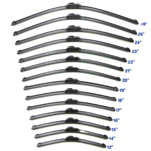 Limpiaparabrisas cromados sin marco suave universal de alta calidad al por mayor para limpiaparabrisas de coche Yaris caucho Natural - Product Image 1