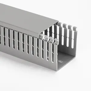 Fábrica preço universal isolado proteção ambiental fenda fiação duto 40*80 trunking fio elétrico cabos raceway