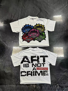 Fln 2026 Meistverkauftes OEM-T-Shirt mit Eigenem Logo, 280g 100% Baumwoll-Jersey, Schweres Gewicht, Kurzarm, Herrenkleidung, Kastenförmig, Bedrucktes Muster - Product Image 4