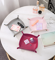 Plateau d'organisation de bureau en cuir, pour gagner de l'espace, support de rangement de bureau pour petits objets, Legend personnalisée à la mode