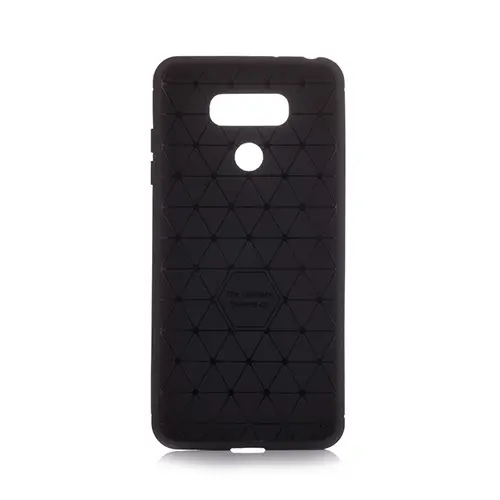 Coque de téléphone brossée Lanzero Coque arrière en silicone noir pour LG G6