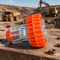 Prise industrielle mâle CHENF IP66 anti-poussière et étanche 56P315 orange à visser, installation facile, série 56, norme australienne 3P 10A 250V