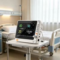 Moniteur patient portable multi-paramètres haute précision pour hôpital et soins intensifs, écran couleur 10,1 pouces, batterie grande capacité