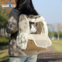 Sac à dos de transport pour animaux de compagnie Wakytu UK, respirant, en polyester, à double épaule, pour chiens et chats, pliable, portable, grande capacité, pour l'extérieur