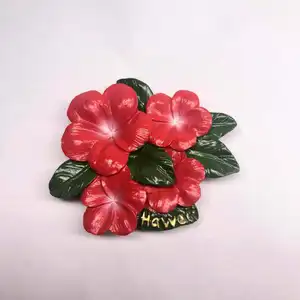 Ímã de resina para geladeira de flores, lembranças turísticas, desenhos de cozinha pintados à mão, decoração para sala de estar