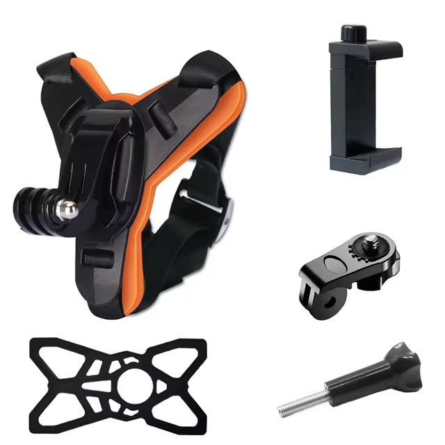 HONGDAK Factory Prices Motorcycle Helmet Camera Mount Chin Strap Helmet Camera Stand for Gopro Hero Action Cameras Accessories