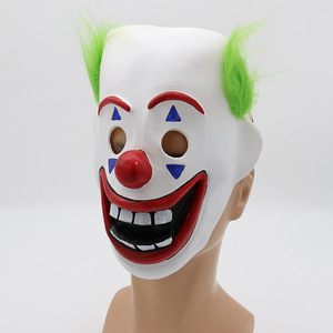 Máscara de payaso de media cara de látex, accesorio para disfraz de Halloween, talla única - Product Image 2
