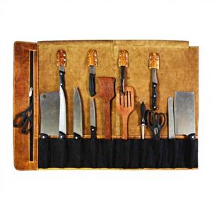 Estuche de Cuero de Lujo para Cuchillos de Chef con Logotipo Personalizado, Protección a Prueba de Olores, Almacenamiento Profesional para Utensilios de Cocina LSKR-0068 - Product Image 1