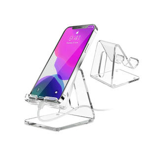 Soporte de Teléfono Portátil de Acrílico Transparente, Ecológico y Ligero <span class=keywords><strong>para</strong></span> Escritorio - Product Image 1