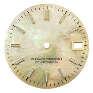 Cadran de montre personnalisé OEM en nacre colorée, luminescent vert, premium, NH35, 28,5 mm - Product Image 4