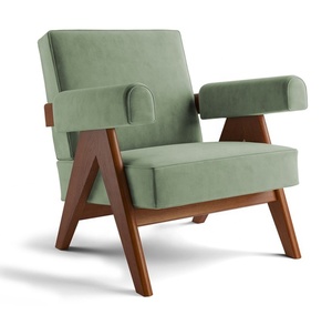 Sillón Moderno de Mediados de Siglo para Salón, con Características Ajustables, Estructura de Madera de Roble, Nogal o Fresno, para Sala de Estar - Product Image 6