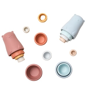 Oso de silicona tradicional para niños, juguete educativo apilado, colgante circular, muñeca anidada de grado alimenticio, juguete, regalo de cumpleaños para niños pequeños - Product Image 4