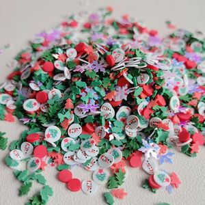 Confettis de Noël en argile polymère pour les fêtes de Noël, bonhomme de neige, sapin de Noël, flocon de neige, confettis mélangés pour la décoration des ongles, l'artisanat DIY, la décoration de coque de téléphone - Product Image 2