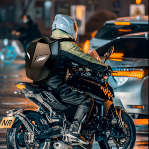 Hot Fashion hommes LED chevalier sac à dos noir étanche coque dure moto sacoches avec bricolage affichage yeux - Product Image 3