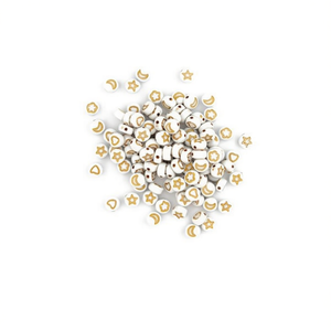 อิลัน อาบาลอริออส 4x7 มม. ลูกปัดเรซิ่นสีขาวรูปดาวและพระจันทร์สำหรับทำเครื่องประดับ น้ำหนักประมาณ 17 กรัม รหัสอ้างอิง 30507 - Product Image 1