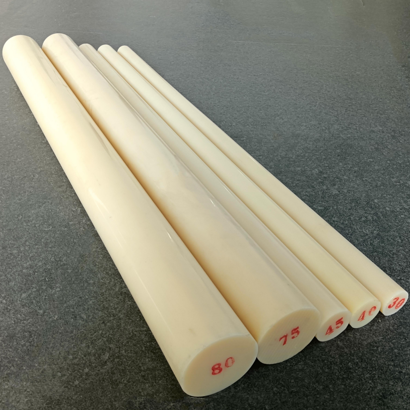 MC901 Nylon Rod 300mm 50mm Cast Nylon Bar Various Materials Including Plastic PP PTFE UHMWPE PVC PE LDPE PU Part Model Number