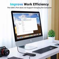UGREEN Hub USB C de 10 Gbps con Cable de 20 cm, Adaptador Multipuerto USB 3.2 Portátil, Estación de Conexión con 4 Puertos USB C para MacBook y iPad