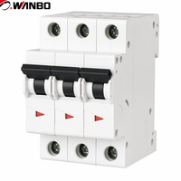 Disjoncteur miniature ignifuge Wanbo-374 3P C32 400V avec livraison rapide pour la protection de sécurité industrielle basse tension