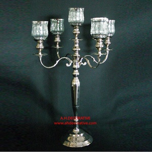 Crystal Aluminum <b>Candelabra</b> Centerpieces New Design Customized Size Handmade <b>Candelabra</b> for Hotel and Restaurant Used - Product Image 2