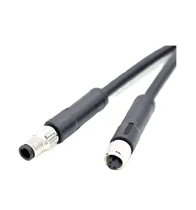 Binder M5 3 4Pole Male To Female Straight Circular Sensor Connector Overmould PUR Cable Passed IP67 For Automation Signals