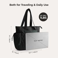 Tas Tote Nilon Kustom Terlaris Kapasitas Besar Tas Kasual Wanita Lapisan Nilon Rantai Harga Terjangkau Desainer Model Resleting