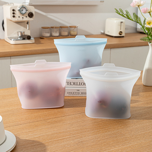 Bolsas de Almacenamiento de Silicona Reutilizables de Grado Alimenticio Ledun, 3 Tamaños (500ml, 1000ml, 1500ml), Herméticas, Aptas para Microondas y Hervir, Personalizables - Product Image 5