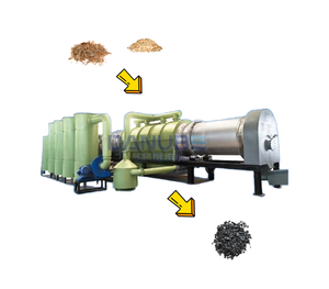 Aparato de Pirólisis Rotatorio Eficiente para Transformar Residuos Agrícolas en Biocarbón - Dispositivo Optimizado para la Gestión Térmica - Product Image 1