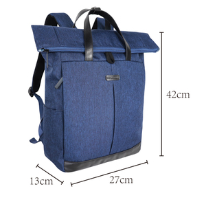 Casual Eco-Friendly Geometric RPET Business <b>Laptop</b> <b>Backpack</b> USB Waterproof Shockproof Air Cushion Pocket RFID Protection Nylon - Product Image 4