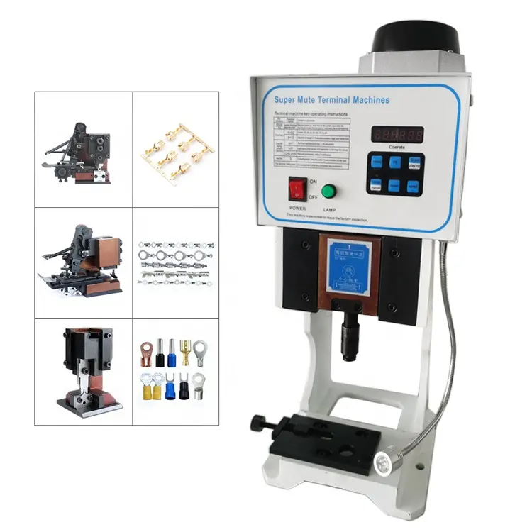 1.5T 2T super mute OTP semi automatic electrical terminal crimping tools cable wire crimping machine with crimping mold