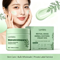 Crème Apaisante Revitalisante aux Herbes 100g Formule Végétale pour Soin Hydratant Quotidien du Visage OEM Marque Privée Personnalisée
