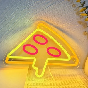 Letrero de Pizza para Publicidad de Restaurantes de Comida Rápida, Bodas, Oficinas - Decoración de Luz LED de Neón Amarilla para <span class=keywords><strong>Pizzería</strong></span>, Cocina, Sala de Estar, Estacionamiento - Product Image 1