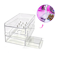 Machine à griffes à capsules en acrylique pour jeu de la balle porte-bonheur, avec système de modification pour distributeur de jetons