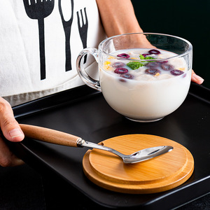 Taza de <span class=keywords><strong>agua</strong></span>/leche de vidrio de una sola pared de 450Ml con asa tazas de café reutilizables vaso de <span class=keywords><strong>agua</strong></span> <span class=keywords><strong>para</strong></span> desayuno - Product Image 3