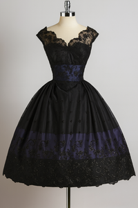 Elegante Abito <span class=keywords><strong>Midi</strong></span> <span class=keywords><strong>Verde</strong></span> Vintage per Donne con Decorazioni in Pizzo, Tessuto Ecologico e Stampa Digitale - Product Image 5