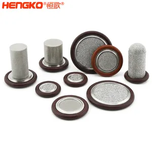 حلقات مركزية من HENGKO DN NW KF16 25 40 50 مع فلتر معدني من الفولاذ المقاوم للصدأ المتكلس ISO-KF لمضخات التفريغ