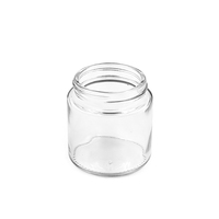 Bocaux en verre transparent en stock, bocaux en verre à large ouverture 30D pour crèmes et lotions avec bouchons à pompe anti-enfants, flacons à capsules