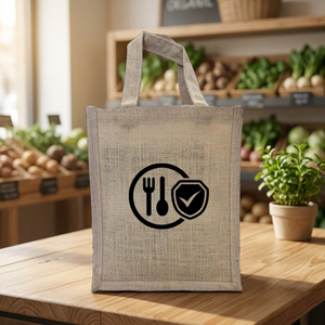 Bolsa de Compras de Yute Resistente de Alta Calidad, Bolsa de Transporte Reutilizable de Fibra Natural con Costuras y Asas Resistentes, Disponible para la Venta - Product Image 1