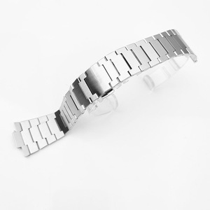 Correa de Acero Cepillado PRX para Reloj con Cadena de Eslabones Sólidos Elevados y Doble Botón de Bloqueo - Piezas de Reloj - Product Image 3