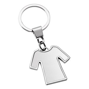 Llavero de metal con diseño de camiseta y placa brillante para regalo de moda - Product Image 1