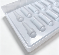 Plateau intérieur en plastique thermoformé sur mesure pour ampoules cosmétiques, plateau blister thermoformé sur mesure pour flacons de soins de la peau